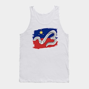 Philippine Flag Tribal line Art / Baybayin word SA Tank Top